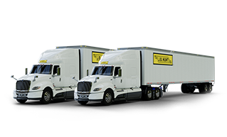 3d model of two J.B. Hunt trucks.