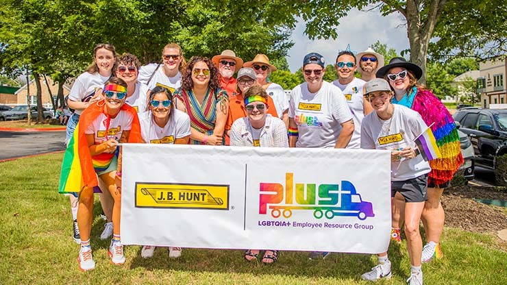 Get to know our PLUS(+) Employee Resource Group Members of the PLUS(+) Employee Resource Group pose for a picture