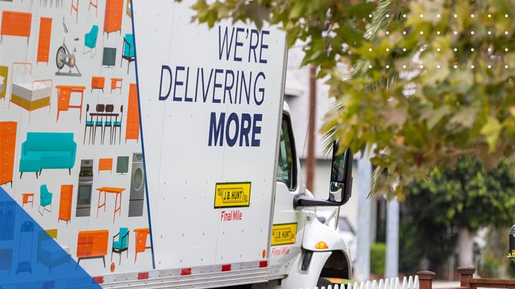 close up image of a Final Mile straight truck