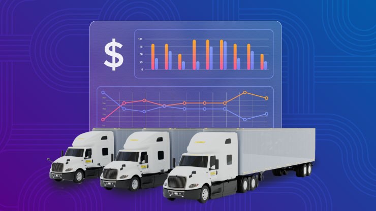 trucks and money dashboard illustration trucks and money dashboard illustration