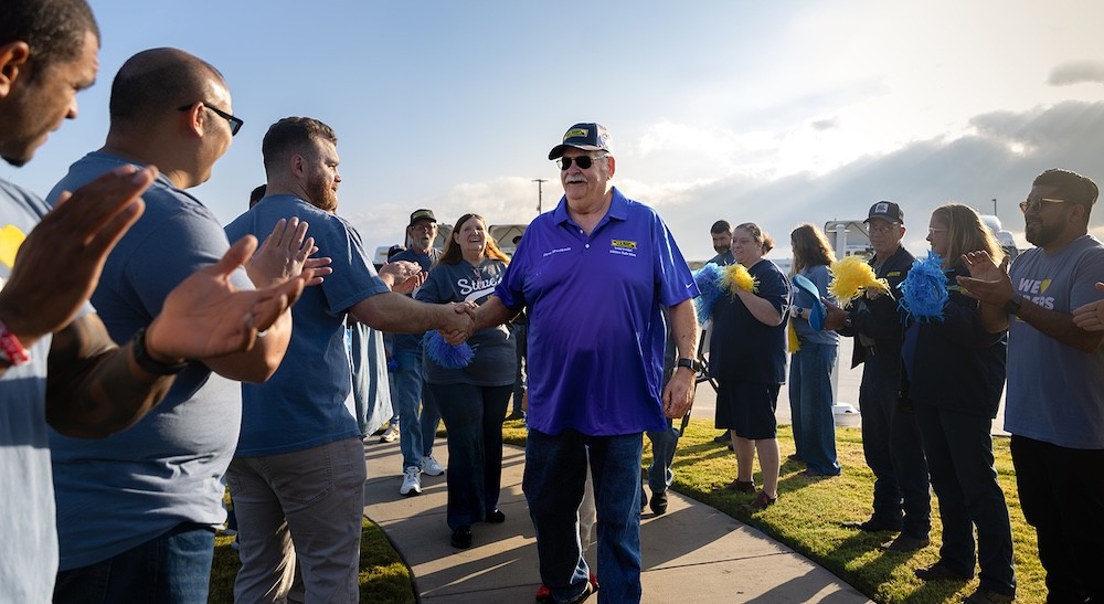 celebrating steve who drove over 5 million safe miles for the organization