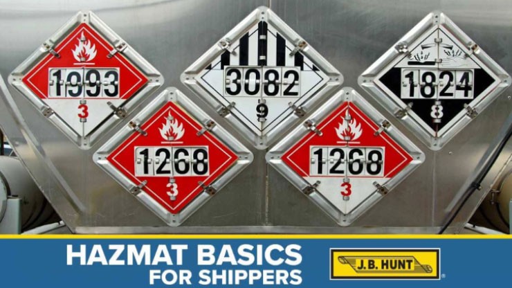Hazmat Compliance Basics for Shippers flammable warning signs are posted on a tanker trailer