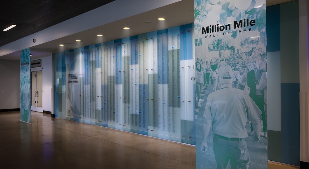 million mile wall of fame