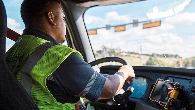 driver of truck in cab driver of truck in cab
