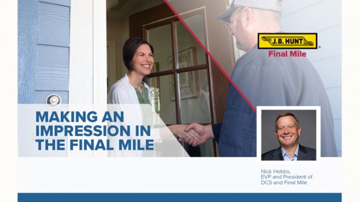 Why It Matters Who Delivers to Your Customers a resident shakes hands with a final mile driver