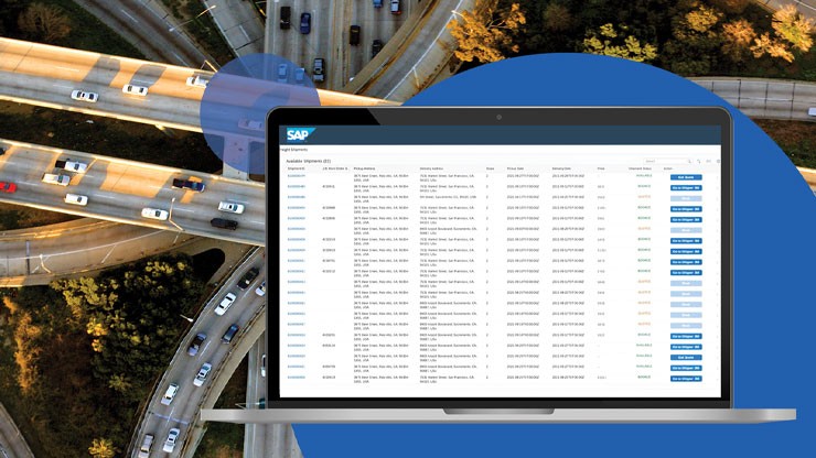 Streamline Shipping with Shipper 360 and SAP Systems sap dashboard on laptop mockup
