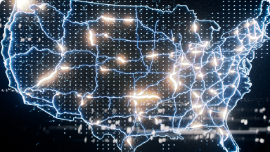 map of us showing connectivity