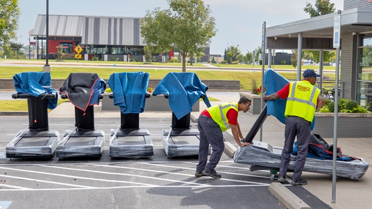 final mile movers delivering treadmills