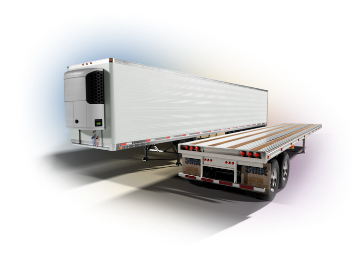 3d render of temp controlled and flatbed