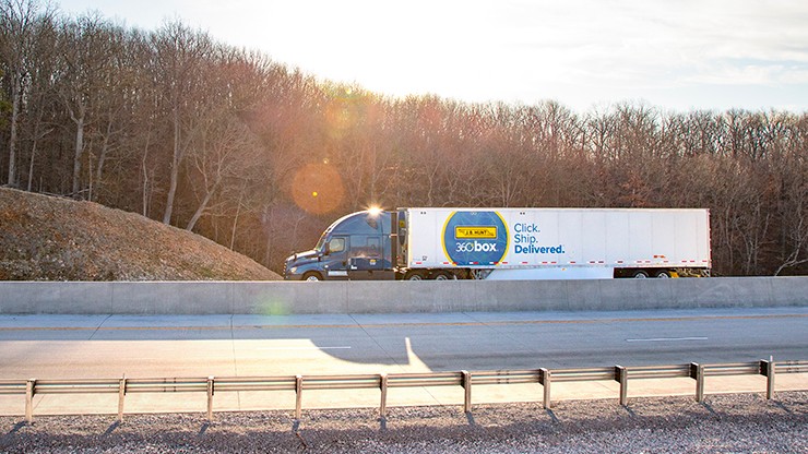 360 truck driving on highway 