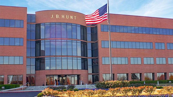 Photo of the front of the J.B. Hunt corporate office