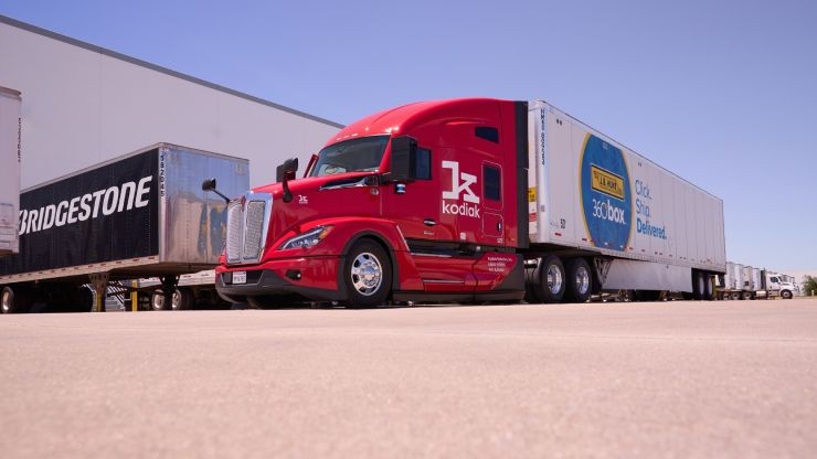 Kodiak autonomous truck with J.B. Hunt 360box trailer Kodiak autonomous truck with J.B. Hunt 360box trailer