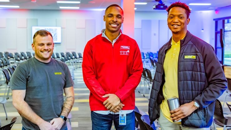 VERG (Veterans Employee Resource Group) members posing for a photo
