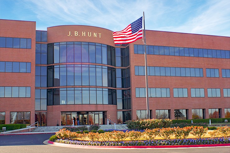 Photo of the front of the J.B. Hunt corporate office