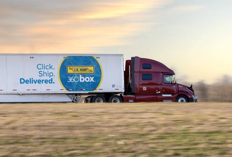 J.B. Hunt 360box tractor trailer
