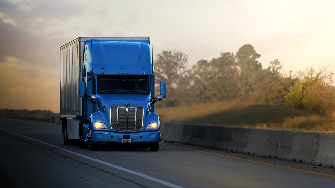 truck on country highway